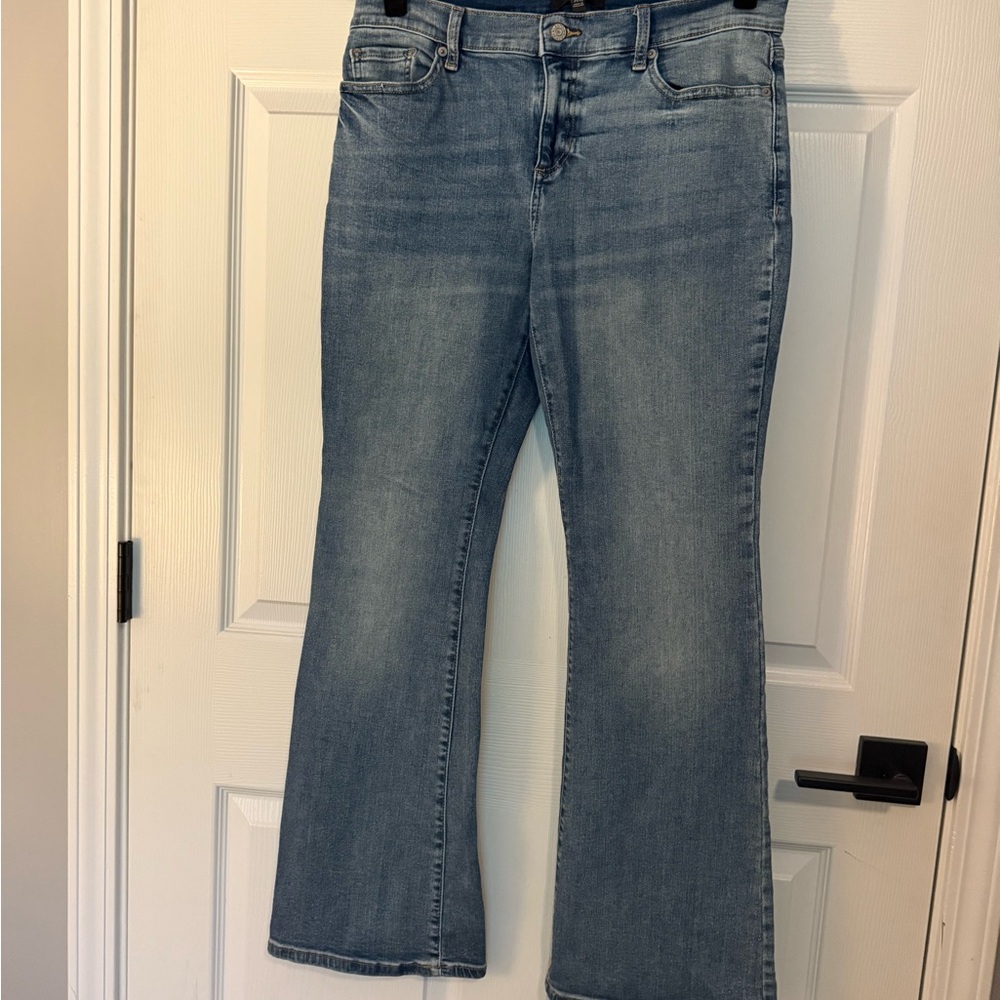 Banana Republic Blue Flare Wide Leg Jeans